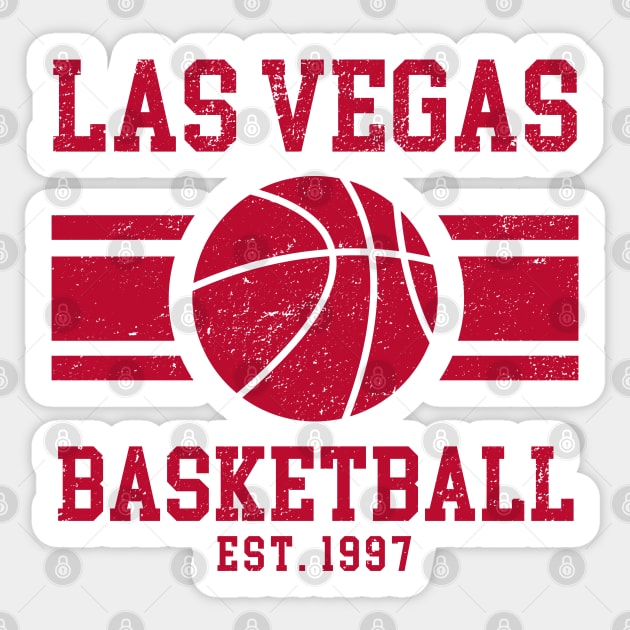 Las Vegas Women's Basketballl Vintage Sticker by GasparArts